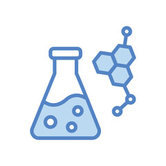 Chemical icon isolate white background vector stock illustration.