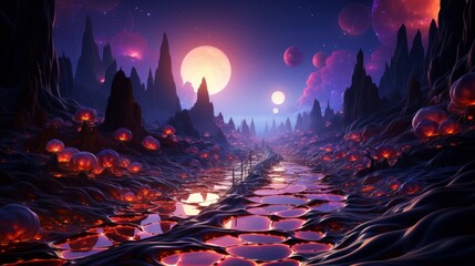 Abstract Galaxy background, Fantastic. Ai Generative