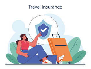 Tourism. People traveling the world seeing attractions and cultural heritage. Traveler booking a hotel and packing a baggage. Active lifestyle. Flat vector illustration