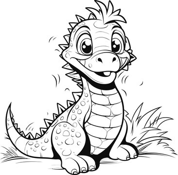 recommend clip art: a cute hoopoe animal, vector coloring page