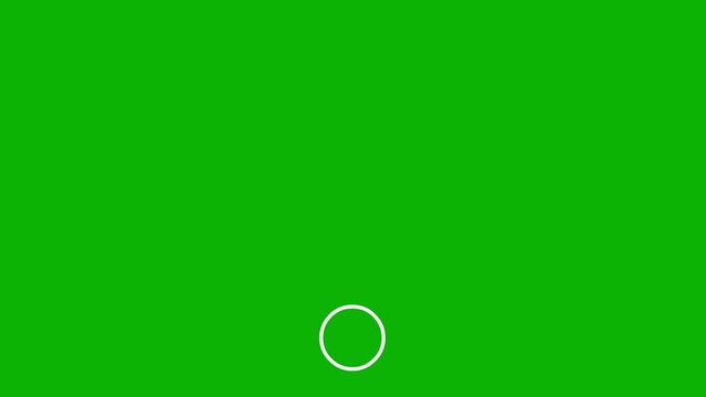 Animated white icon of Wi-Fi. Linear symbol. Looped video. Vector illustration isolated on green background.
