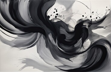 dancing motion blur women in style of ink art with Generative AI. - obrazy, fototapety, plakaty