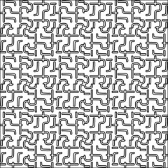 Black lines on white background.
Wallpaper with figures from lines. Abstract geometric black and white pattern for web page, textures, card, poster, fabric, textile. Monochrome design. 