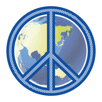 Global unity on International Peace Day with an iconic vector illustration featuring a harmonious globe.