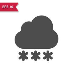 Snowing Icon. Snow, Cloud, Snowflake, Weather, Winter