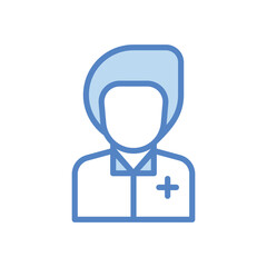 Doctor icon isolate white background vector stock illustration.