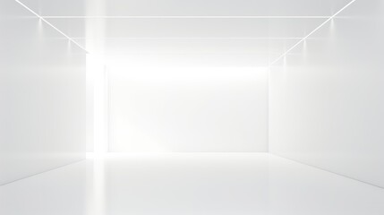 Abstract empty white room interior