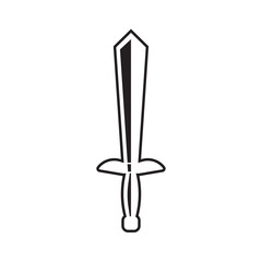 sword icon design vector isolated