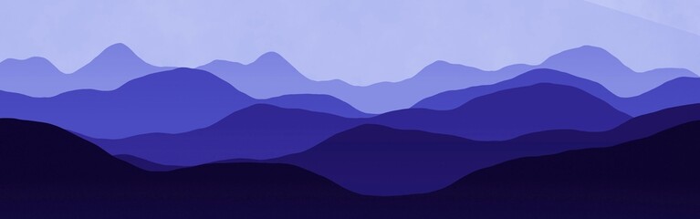 Fototapeta premium artistic panorama of hills ridges in haze cg background illustration