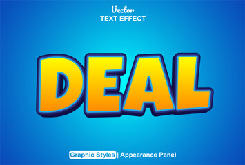 deal text effect with blue graphic style and editable