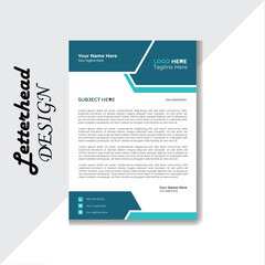 Professional vector corporate identity template, Business creative letter head design set a4 size and unique shape colorful work theme style design corporate company Latter Head