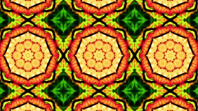 Kaleidoscope ornament mandala motion tile background pattern animation wallpaper