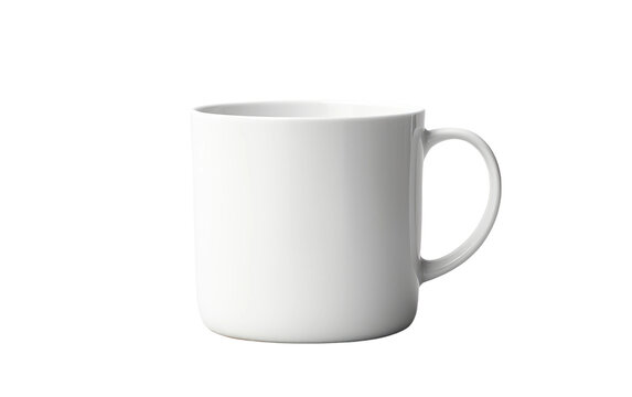 White Porcelain Cup On Transparent Background.
