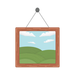 hanging frame illustration