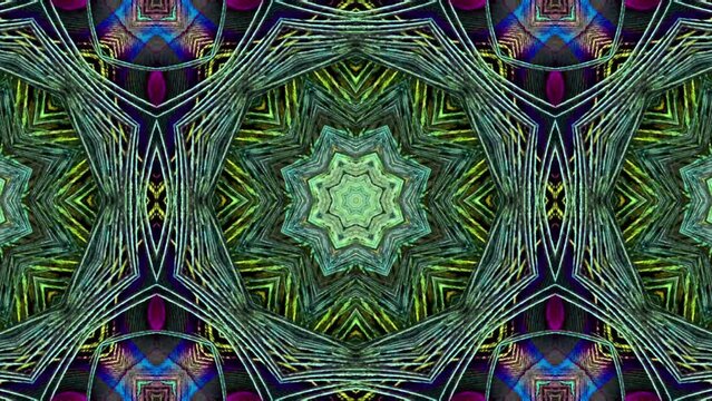 Kaleidoscope ornament mandala motion tile background pattern animation wallpaper