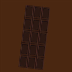 chocolate bar on coffee color background