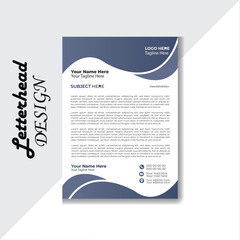 Modern corporate letterhead template, vector template latter head.