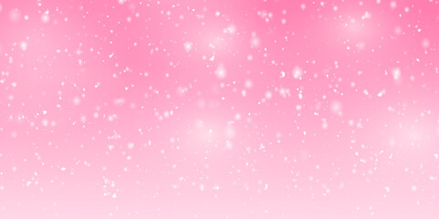 White snow on pink rose quartz vector flat design background.