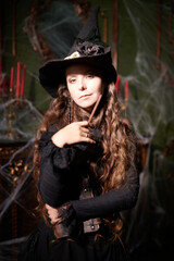 Fototapeta premium sorceress in a castle