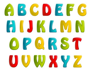 colors shiny letters holiday fonts