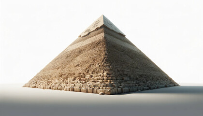 Egyptian pyramid on white background