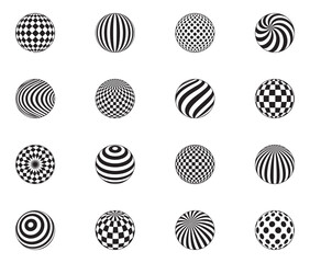 black and white spheres