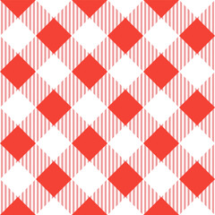 Red shade plaid pattern with oblique line inside background. plaid pattern background. plaid background. Seamless pattern. for backdrop, decoration, gift wrapping, gingham tablecloth.