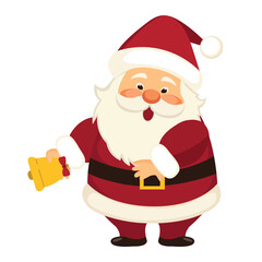 cute santa clause character vector illustration isolated white background