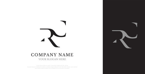 Initial RC Logo Design Vector 
