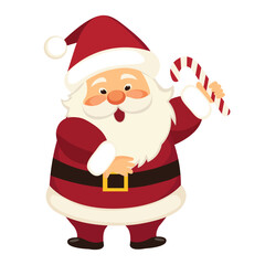 cute santa clause character vector illustration isolated white background