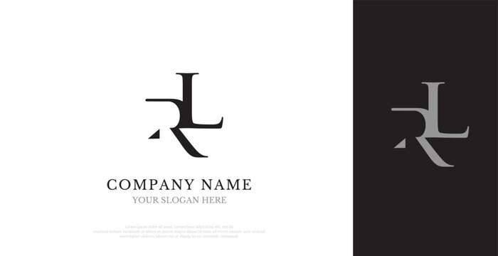 Initial RL Logo Design Vector 