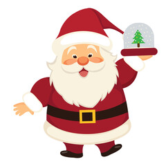 cute santa clause character vector illustration isolated white background