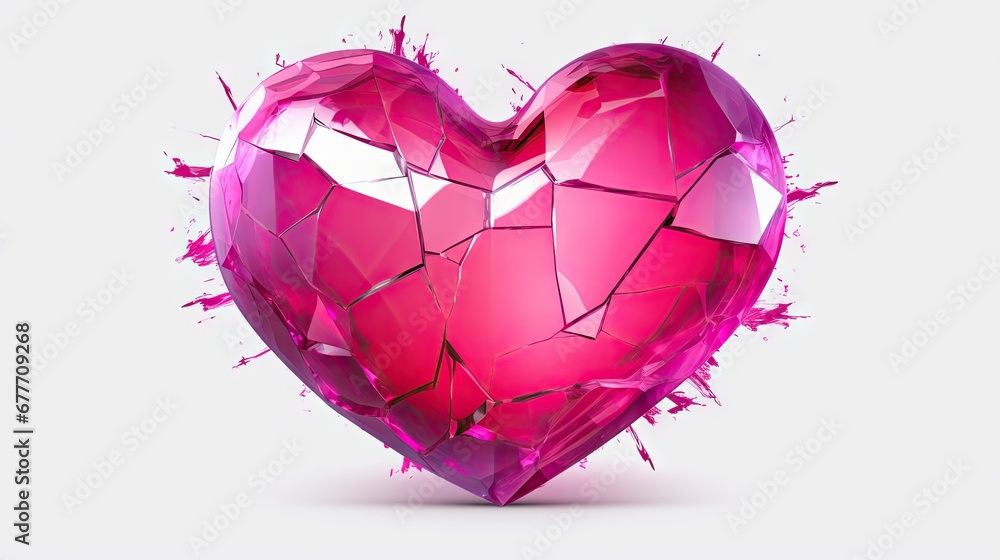 Poster a pink heart shaped object with a hole in the middle of the center of it and a hole in the middle of