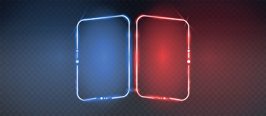 This vector graphic illustration depicts an abstract and modern design created in a neon style. In the picture you can see the geometric shapes and lines that make up the night environment.