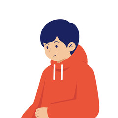 Person sitting and thinking