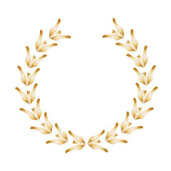 luxury golden wreath frame