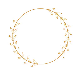 luxury golden wreath frame