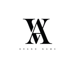 Logo monogram initial letter VA luxury