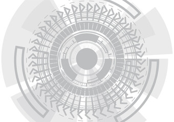 gray background. Abstract technological background with various technological elements. Structure pattern technology backdrop. Vector illustration.