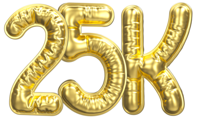 Font With Number 3D Rendering