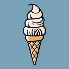 Ice cream vector illustration, soft serve