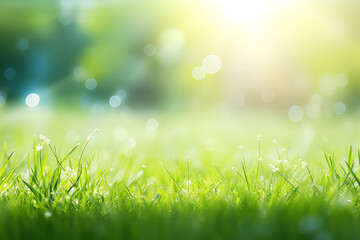 Fototapeta premium natural background with young juicy green grass