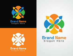 Fototapeta na wymiar Vector Colorful Company website logo collection or minimal logo