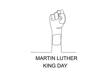 Martin Luther King poster. Martin Luther King Day one-line drawing