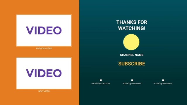 Clean Social Video End Card Template