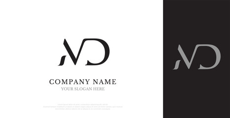 Initial MD Logo Design Vector 