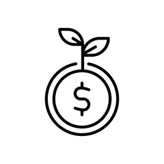 investment vector icon in line style