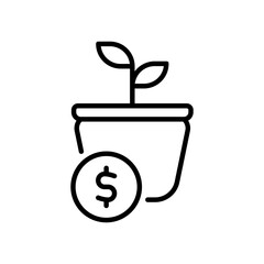 investment vector icon in line style