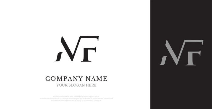 Initial MF Logo Design Vector 