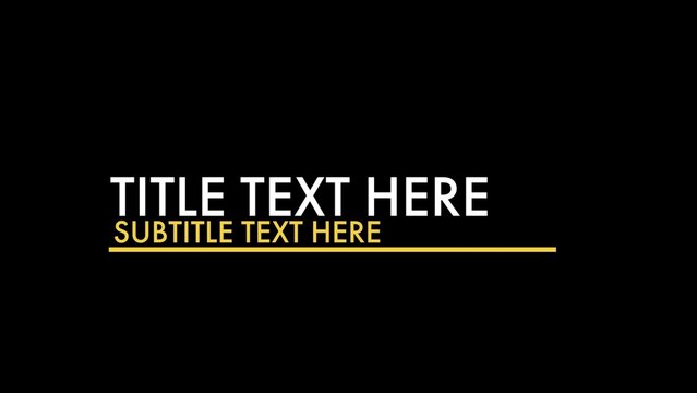 Professional Title and Text Lower Thirds